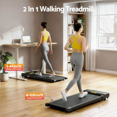 Everfit 2 in 1 Treadmill Electric Walking Pad Under Desk Home Gym Fitness 400mm