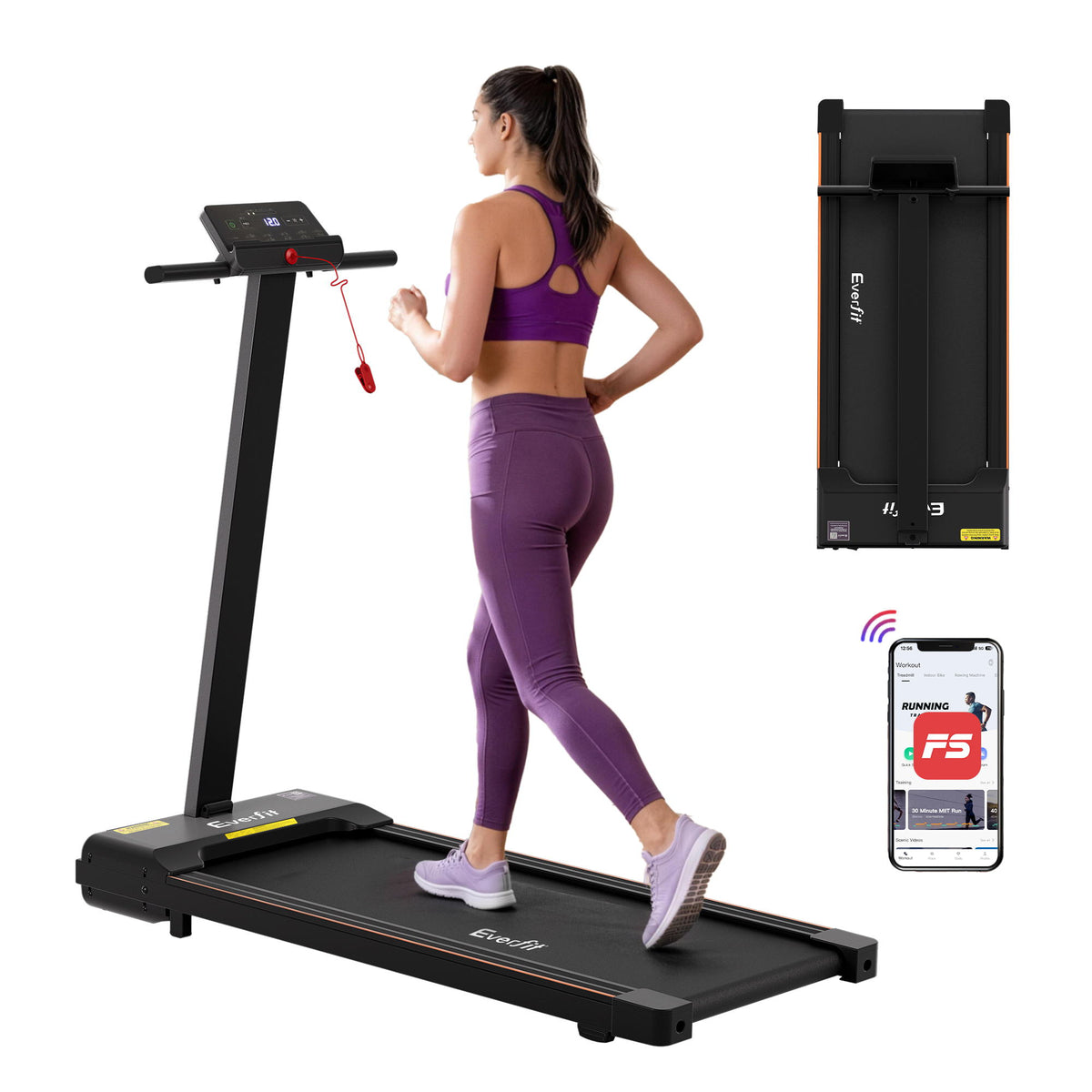 Everfit Walking Pad Treadmill 2 in 1 Foldable for Home Gym 40cm Wide Belt 12