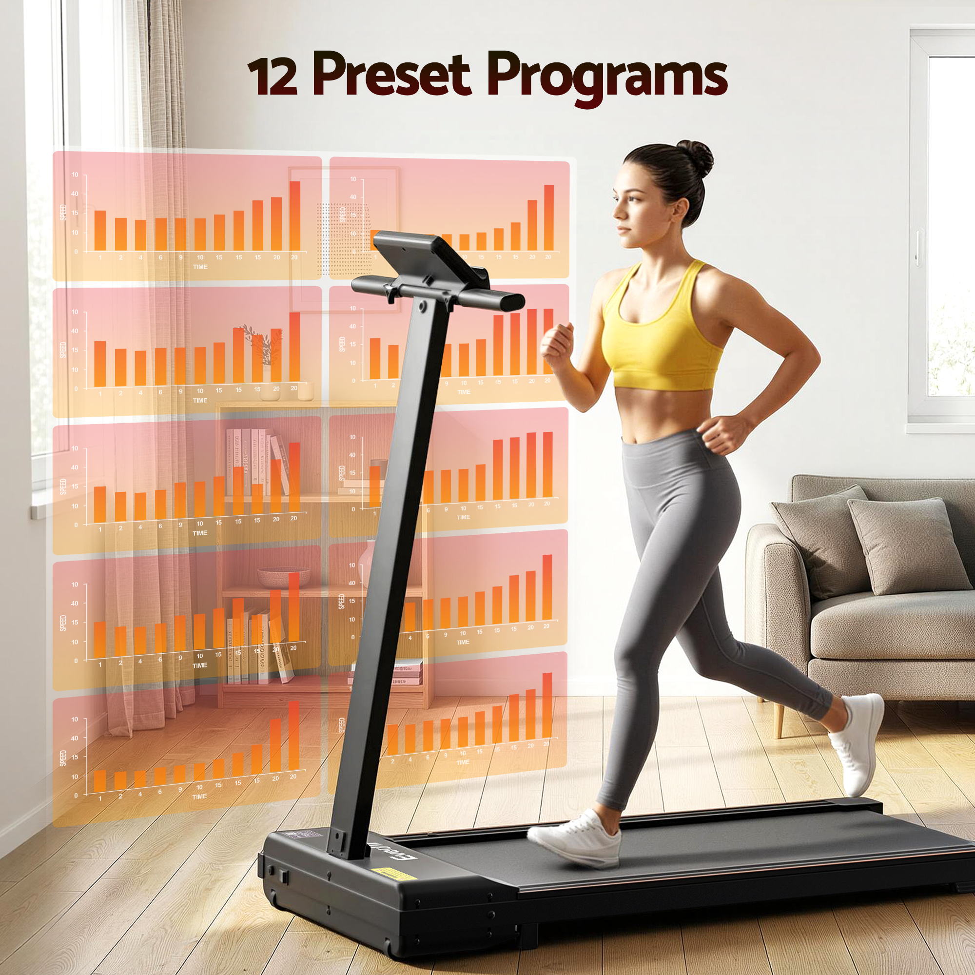 Everfit Walking Pad Treadmill 2 in 1 Foldable for Home Gym 40cm Wide Belt 12