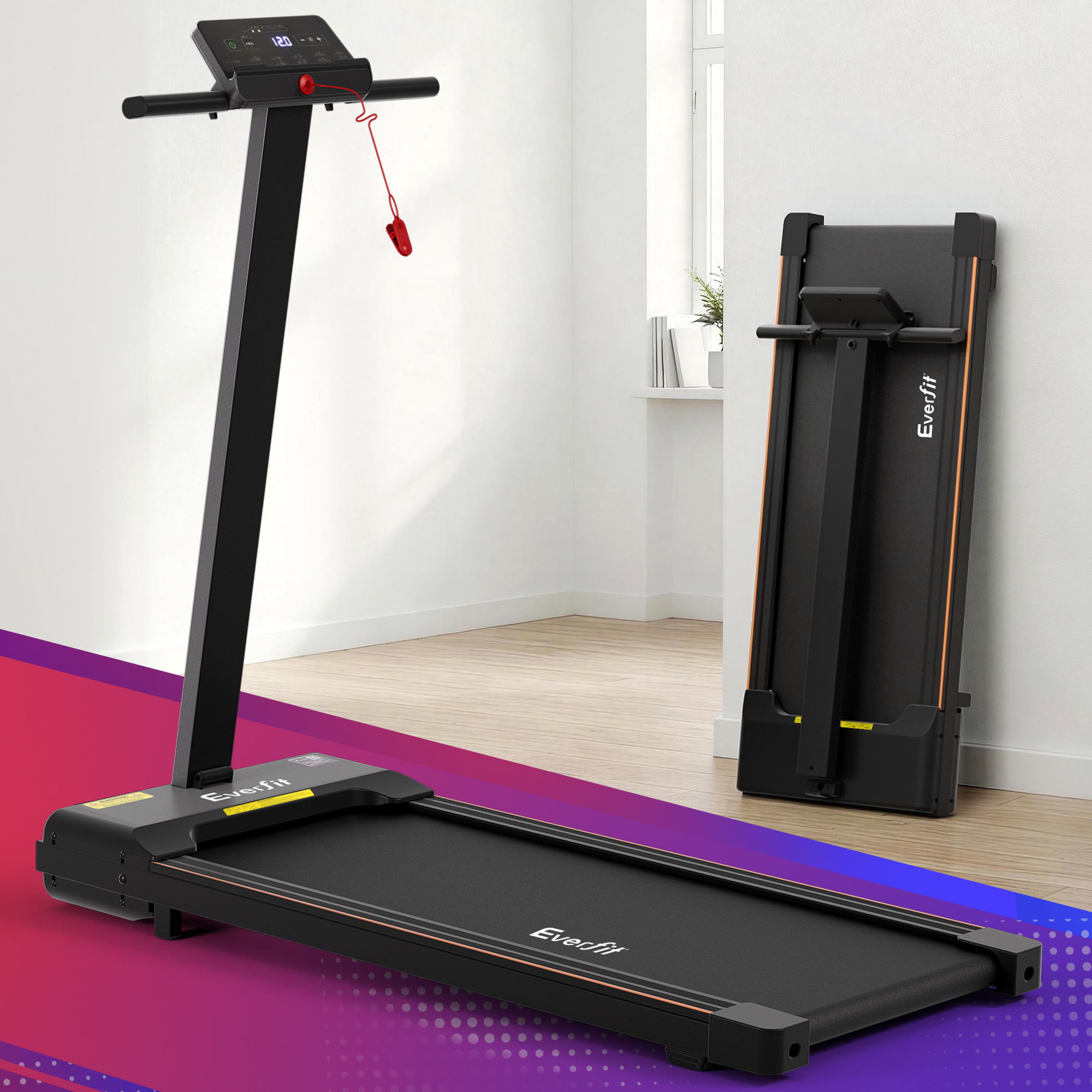 Everfit Walking Pad Treadmill 2 in 1 Foldable for Home Gym 40cm Wide Belt 12