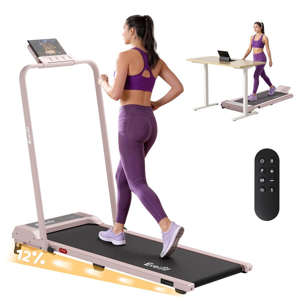 Everfit 3 in 1 Walking Pad Treadmill 12% Incline Foldable Under Desk Treadmills