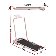 Everfit 3 in 1 Walking Pad Treadmill 12% Incline Foldable Under Desk Treadmills
