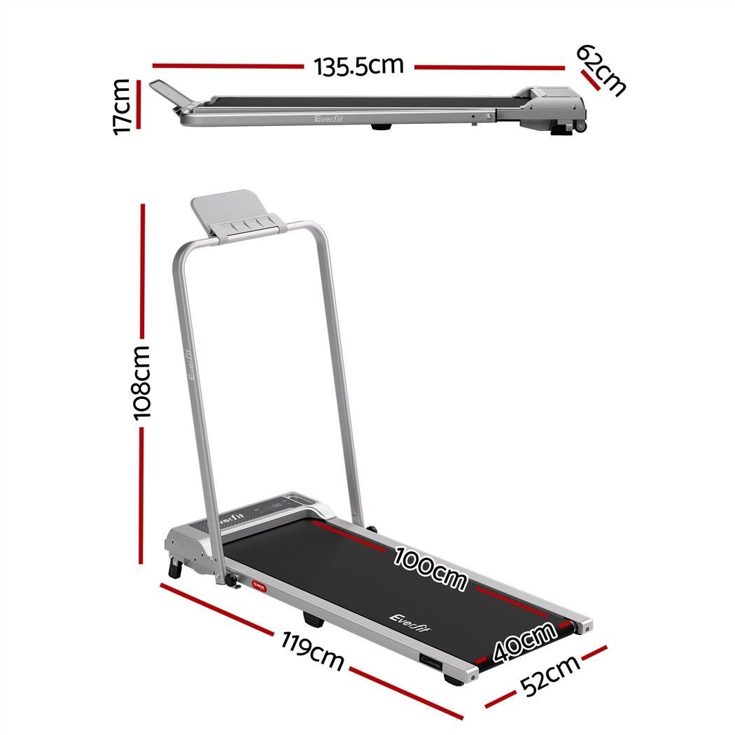 Everfit 3 in 1 Walking Pad Treadmill 12% Incline Foldable Under Desk Treadmills