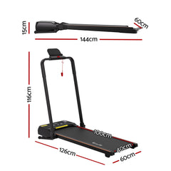 Everfit 3 in 1 Walking Pad Treadmill 20% Auto Incline Under Desk Foldable