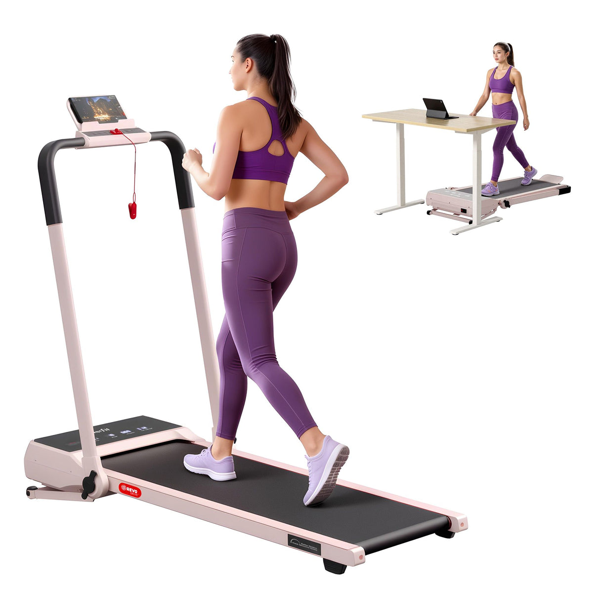 Everfit 3 in 1 Walking Pad Treadmill 20% Auto Incline Under Desk Foldable