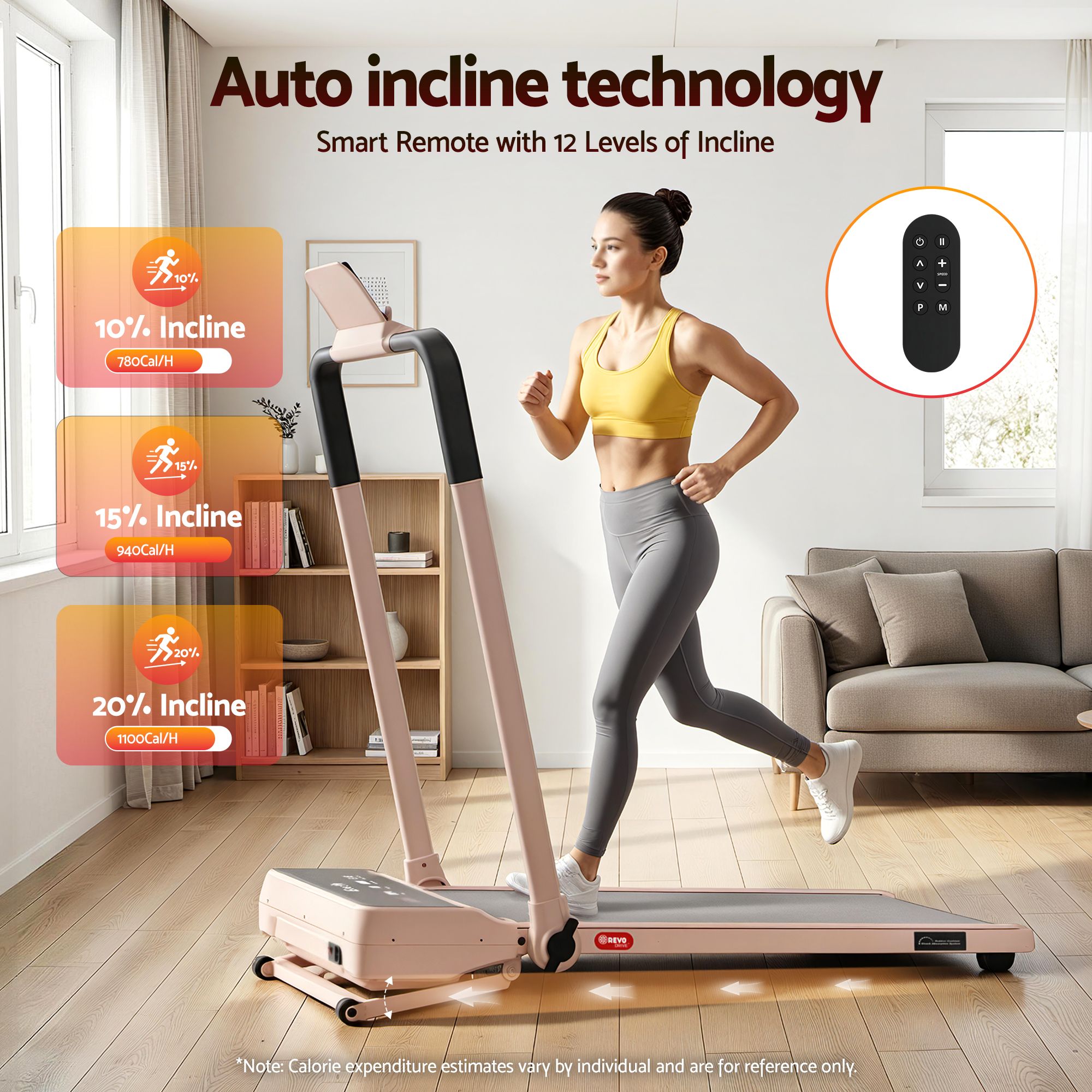 Everfit 3 in 1 Walking Pad Treadmill 20% Auto Incline Under Desk Foldable