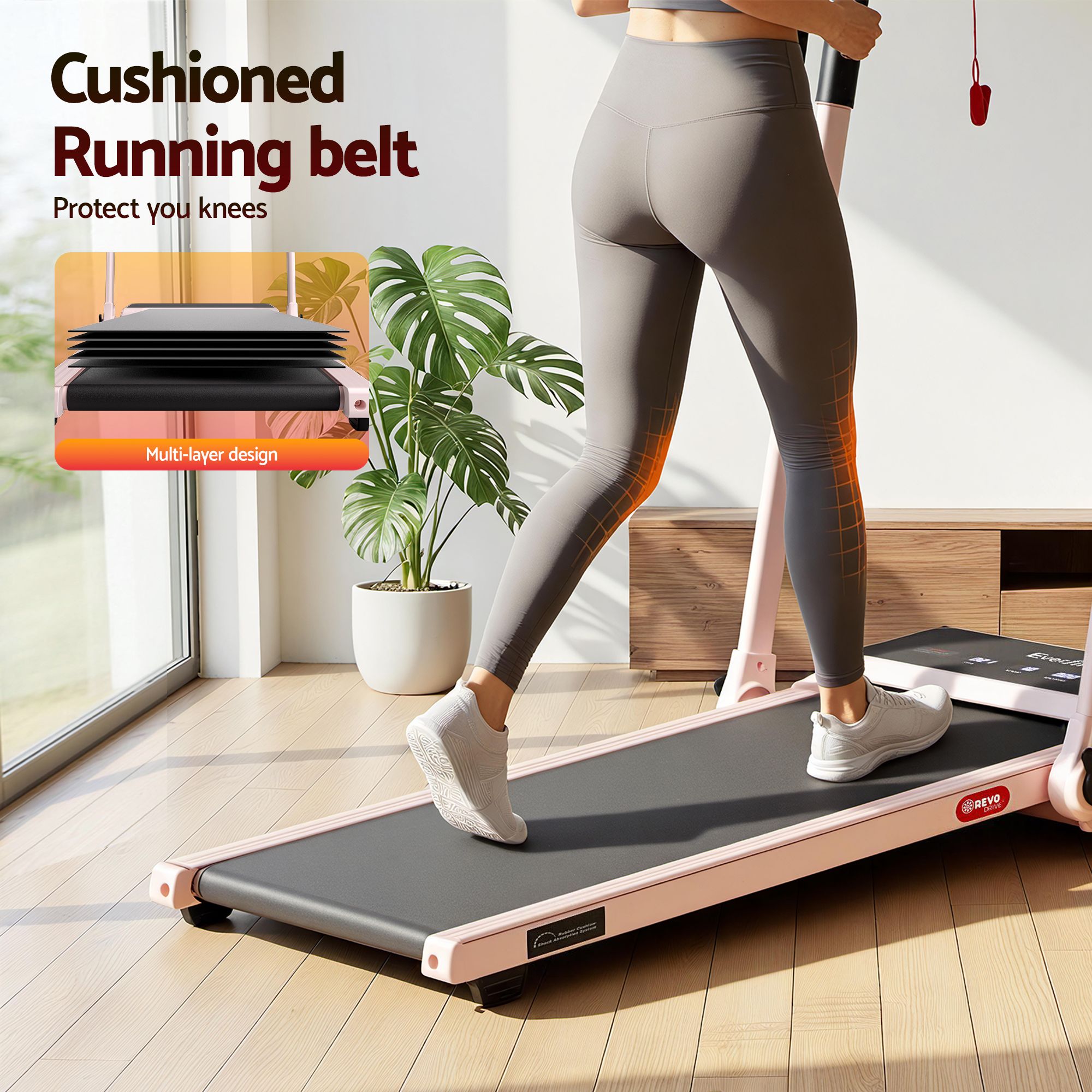 Everfit 3 in 1 Walking Pad Treadmill 20% Auto Incline Under Desk Foldable