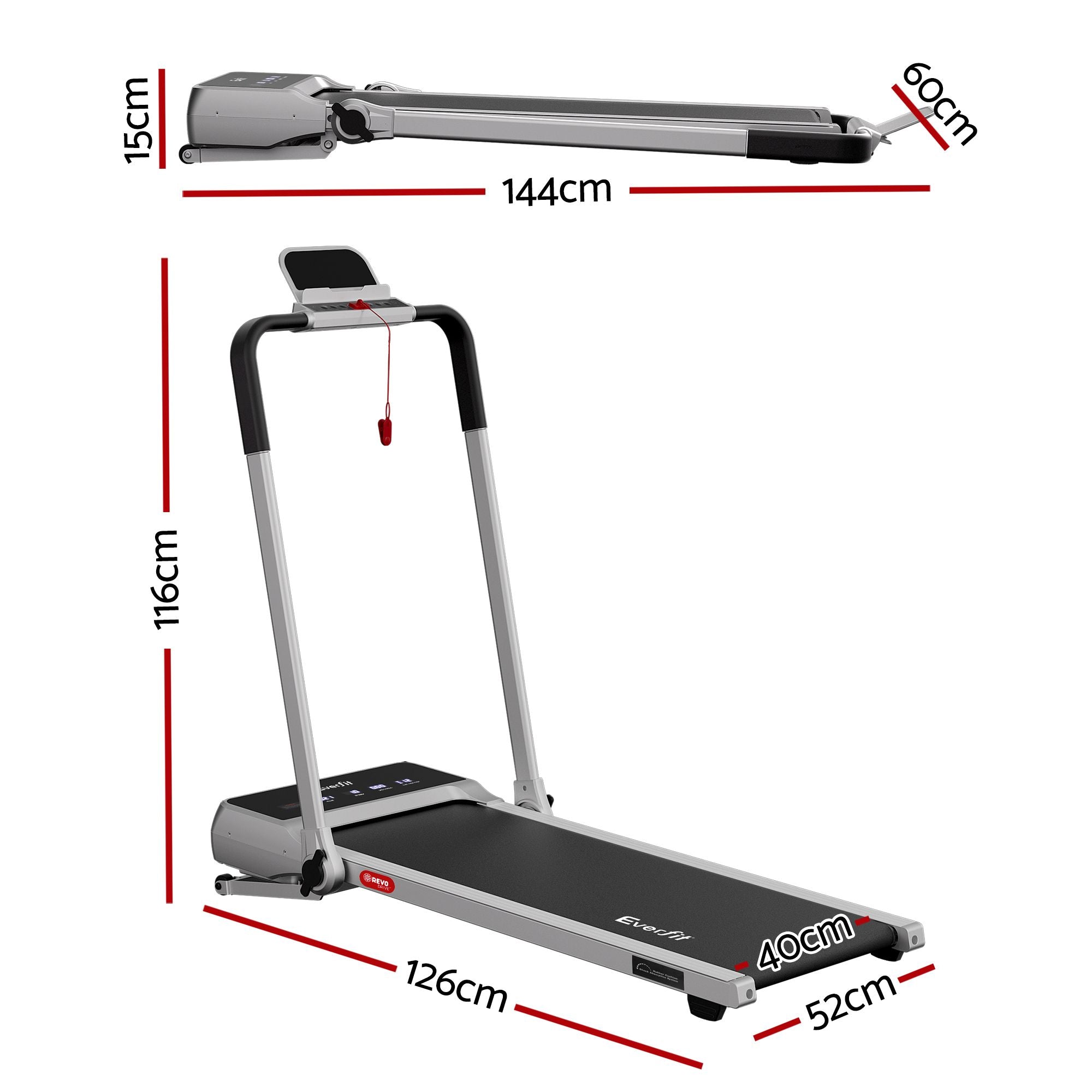 Everfit 3 in 1 Walking Pad Treadmill 20% Auto Incline Under Desk Foldable