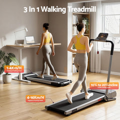 Everfit 3 in 1 Walking Pad Treadmill 20% Auto Incline Under Desk Foldable