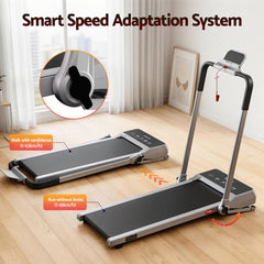 Everfit 3 in 1 Walking Pad Treadmill 20% Auto Incline Under Desk Foldable