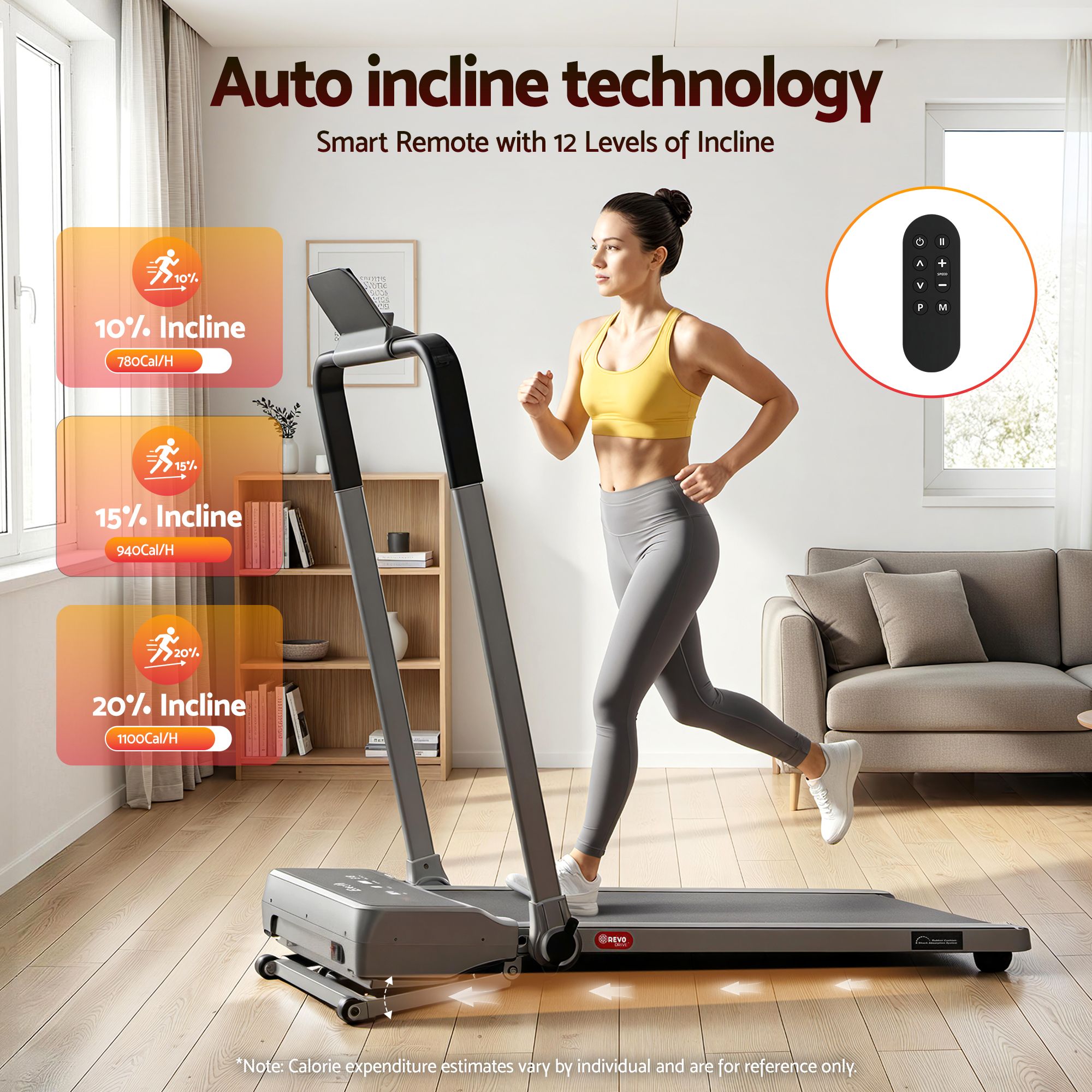 Everfit 3 in 1 Walking Pad Treadmill 20% Auto Incline Under Desk Foldable