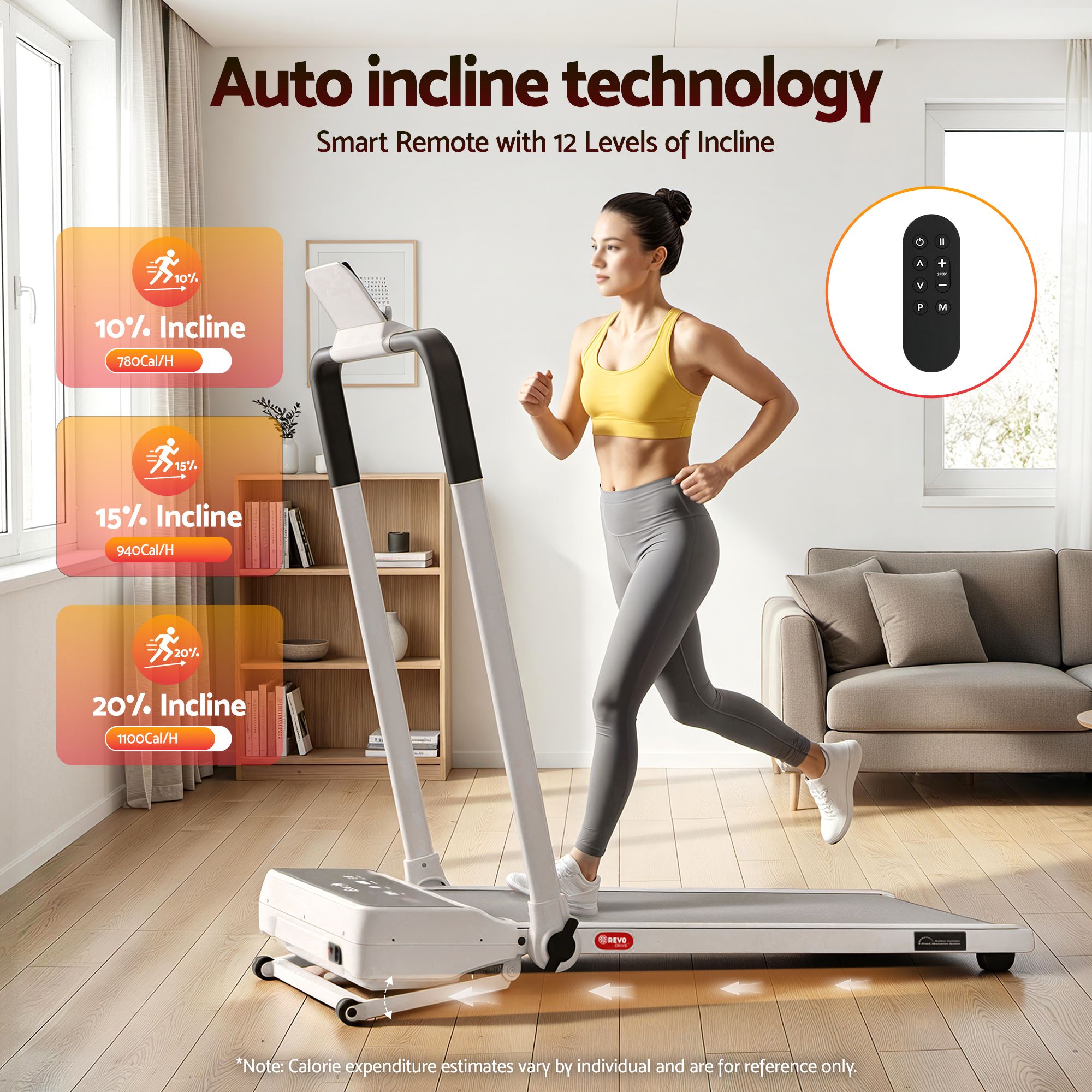Everfit 3 in 1 Walking Pad Treadmill 20% Auto Incline Under Desk Foldable