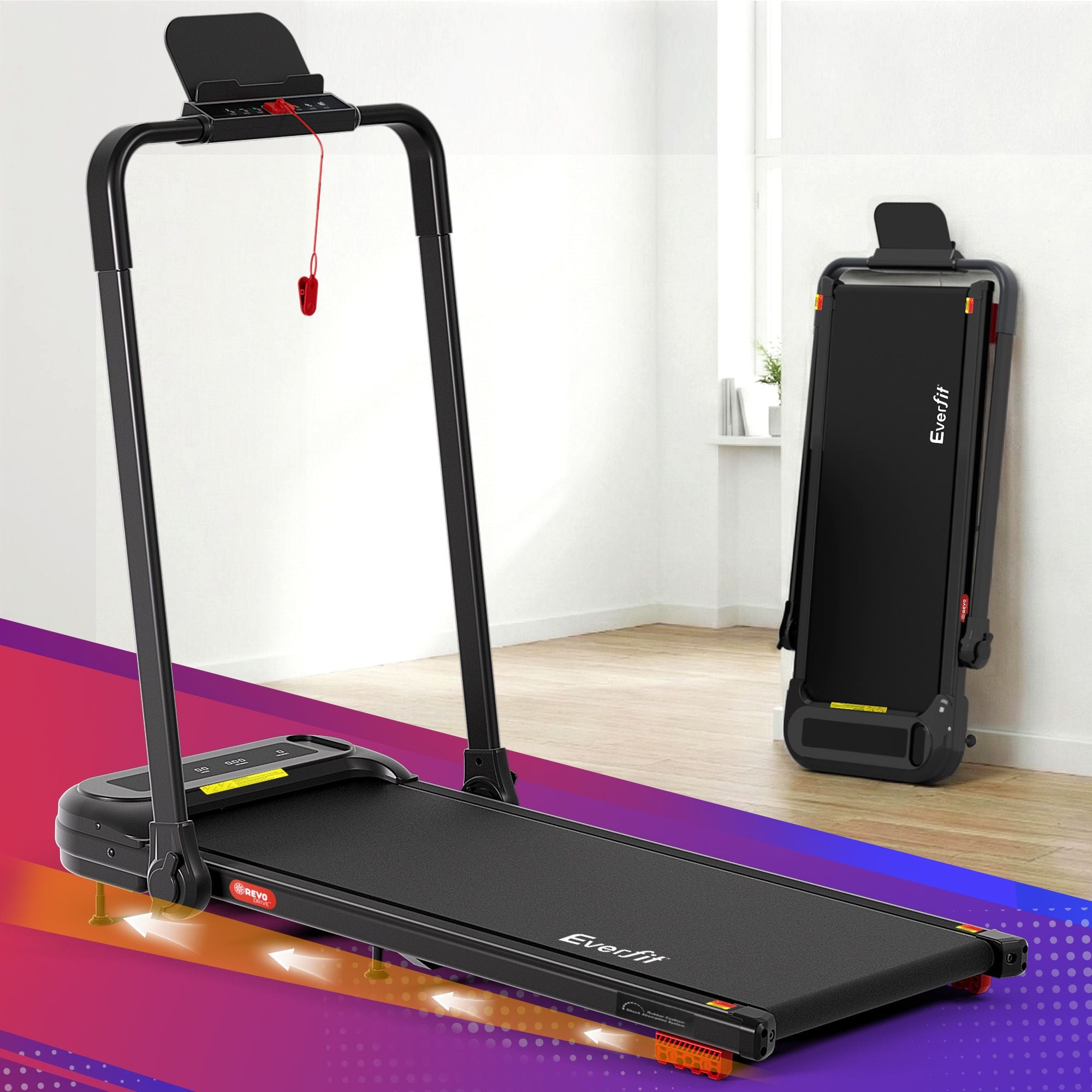 Everfit 3 in1 Treadmill Electric Walking Pad with Incline Foldable for Home Gym