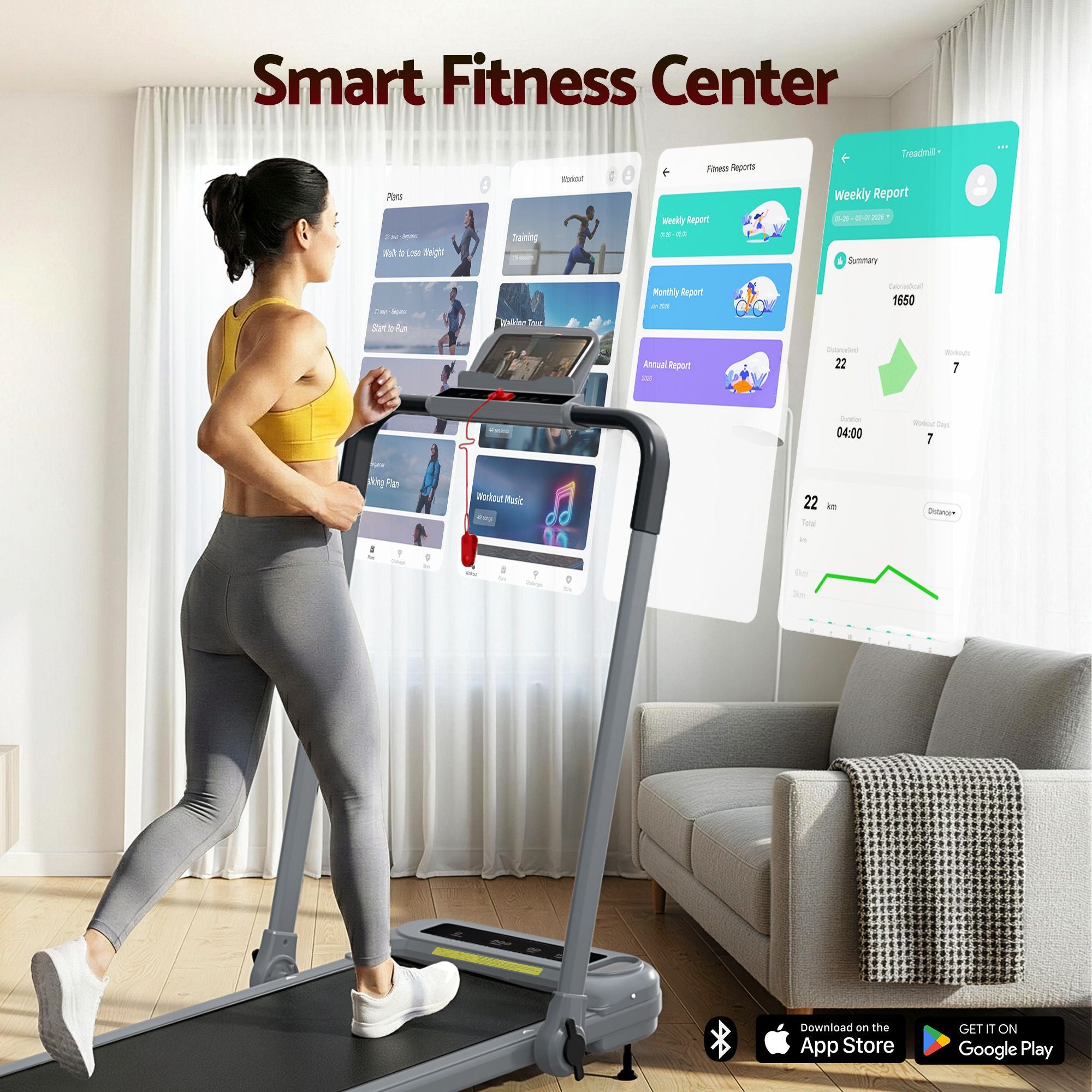 Everfit 3 in 1 Treadmill Electric Walking Pad with Incline Foldable for Home Gym