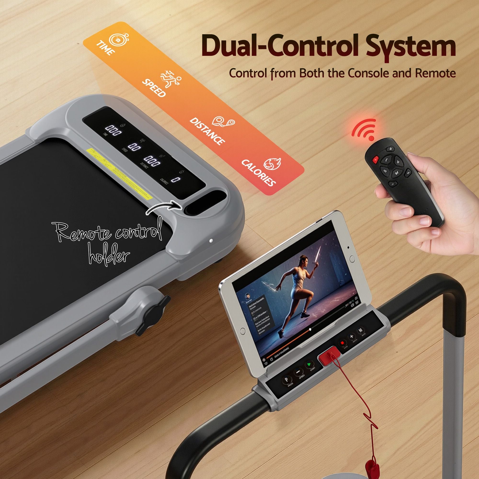 Everfit 3 in 1 Treadmill Electric Walking Pad with Incline Foldable for Home Gym