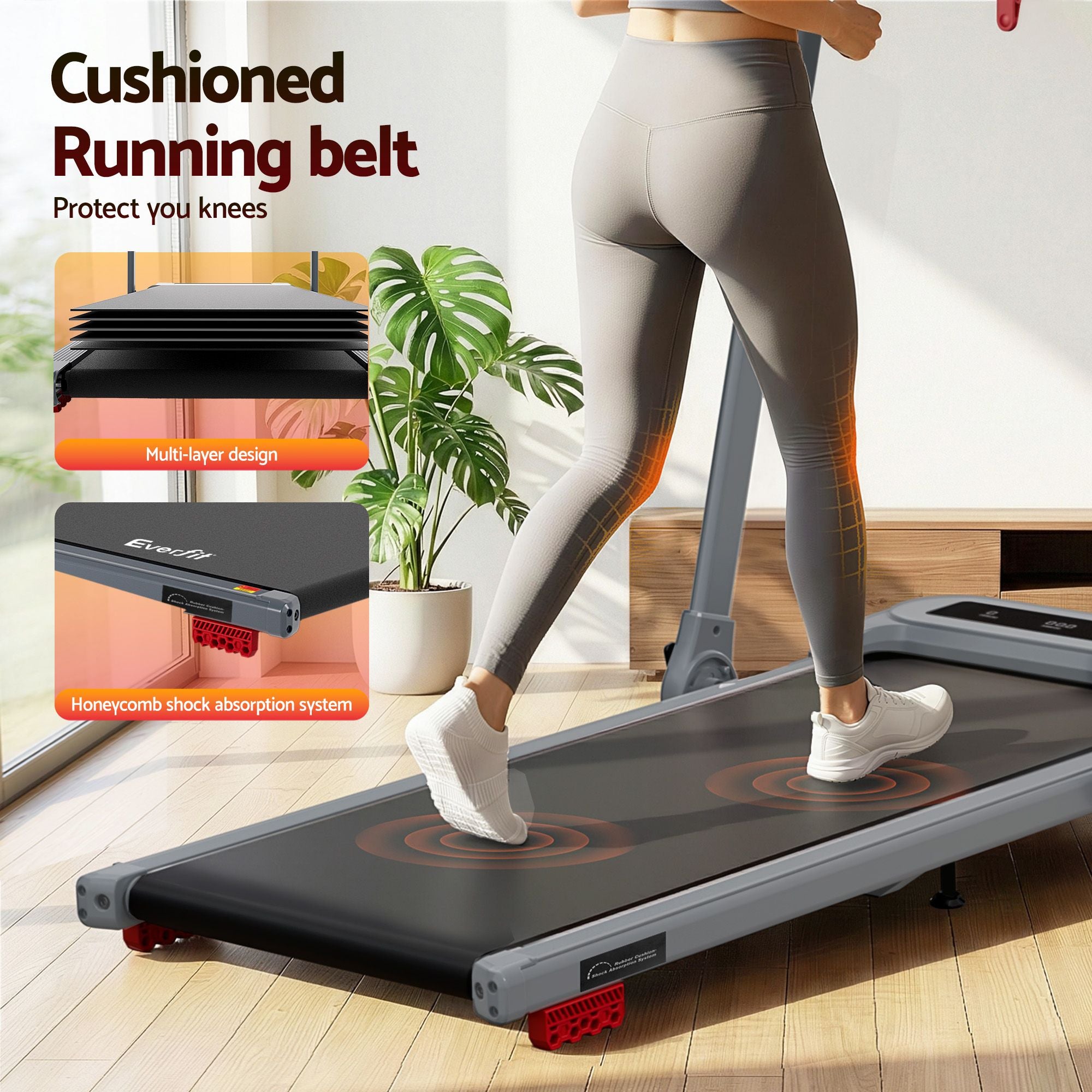 Everfit 3 in 1 Treadmill Electric Walking Pad with Incline Foldable for Home Gym