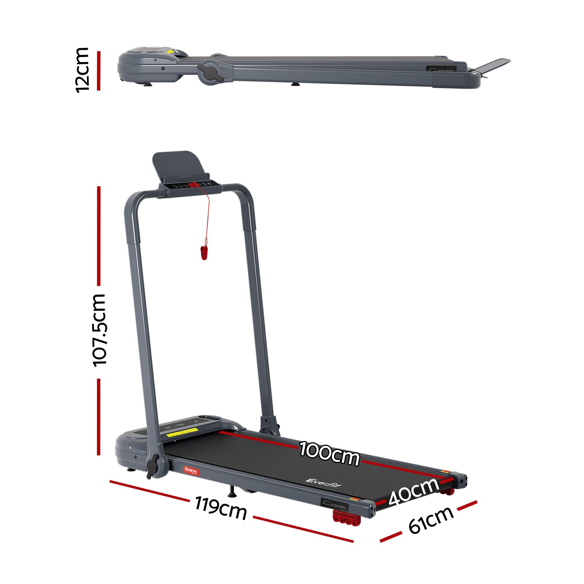 Everfit 3 in 1 Treadmill Electric Walking Pad with Incline Foldable for Home Gym