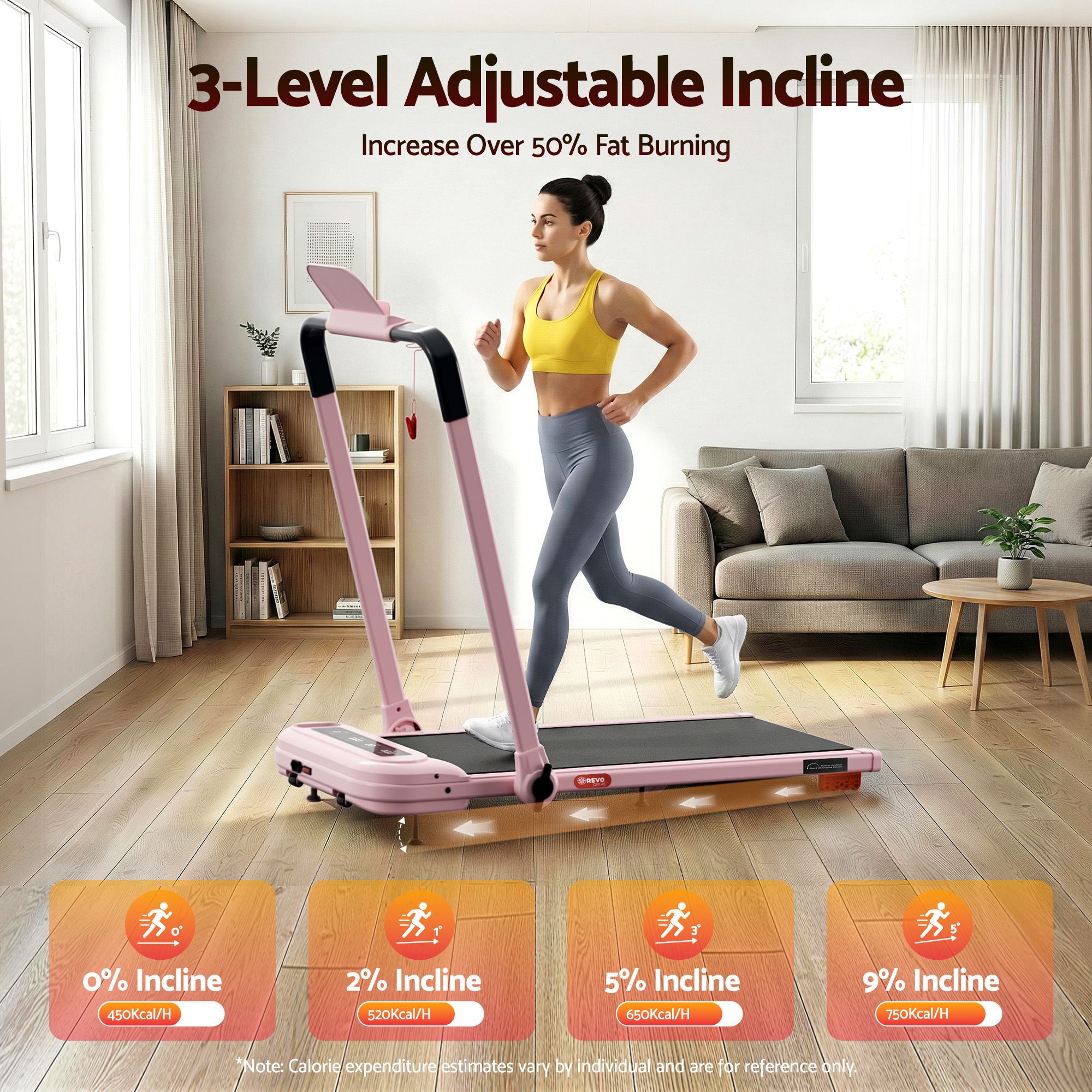 Everfit 3 in 1 Treadmill Electric Walking Pad with Incline Foldable for Home Gym