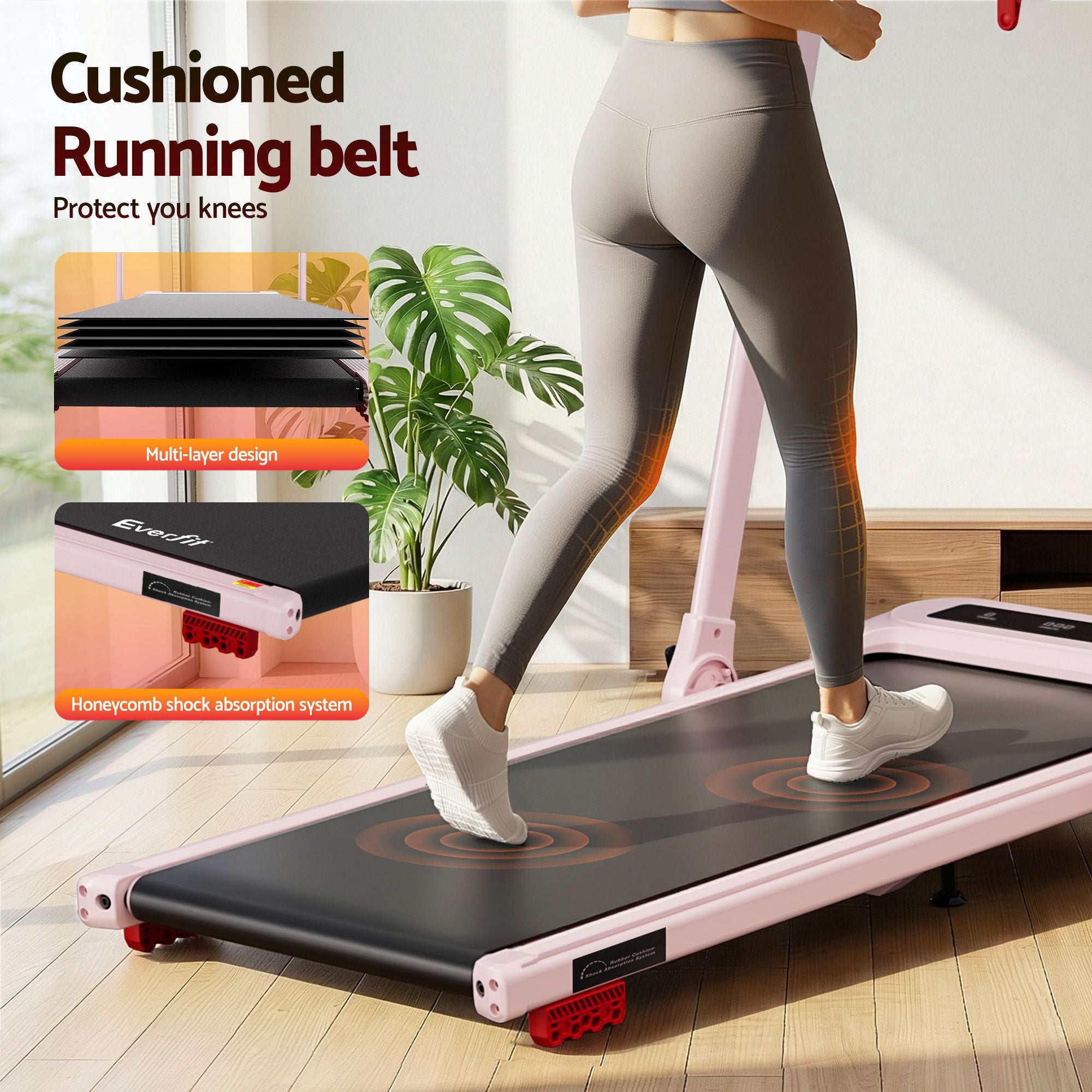 Everfit 3 in 1 Treadmill Electric Walking Pad with Incline Foldable for Home Gym