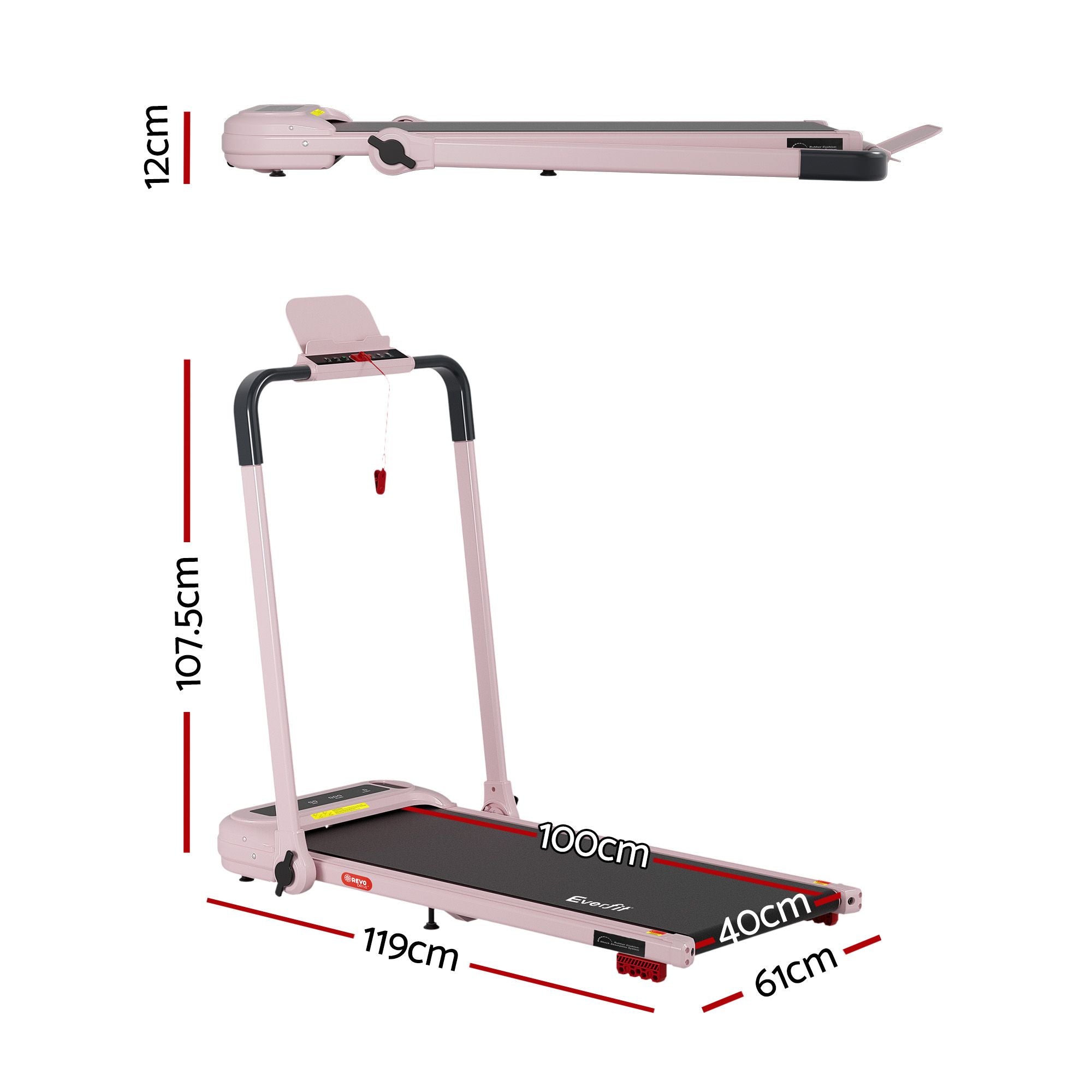 Everfit 3 in 1 Treadmill Electric Walking Pad with Incline Foldable for Home Gym