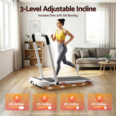 Everfit 3 in 1 Treadmill Electric Walking Pad with Incline Foldable for Home Gym
