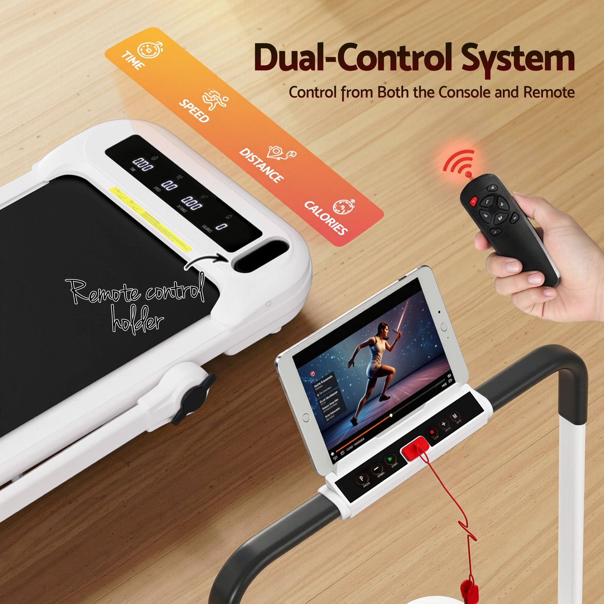 Everfit 3 in 1 Treadmill Electric Walking Pad with Incline Foldable for Home Gym
