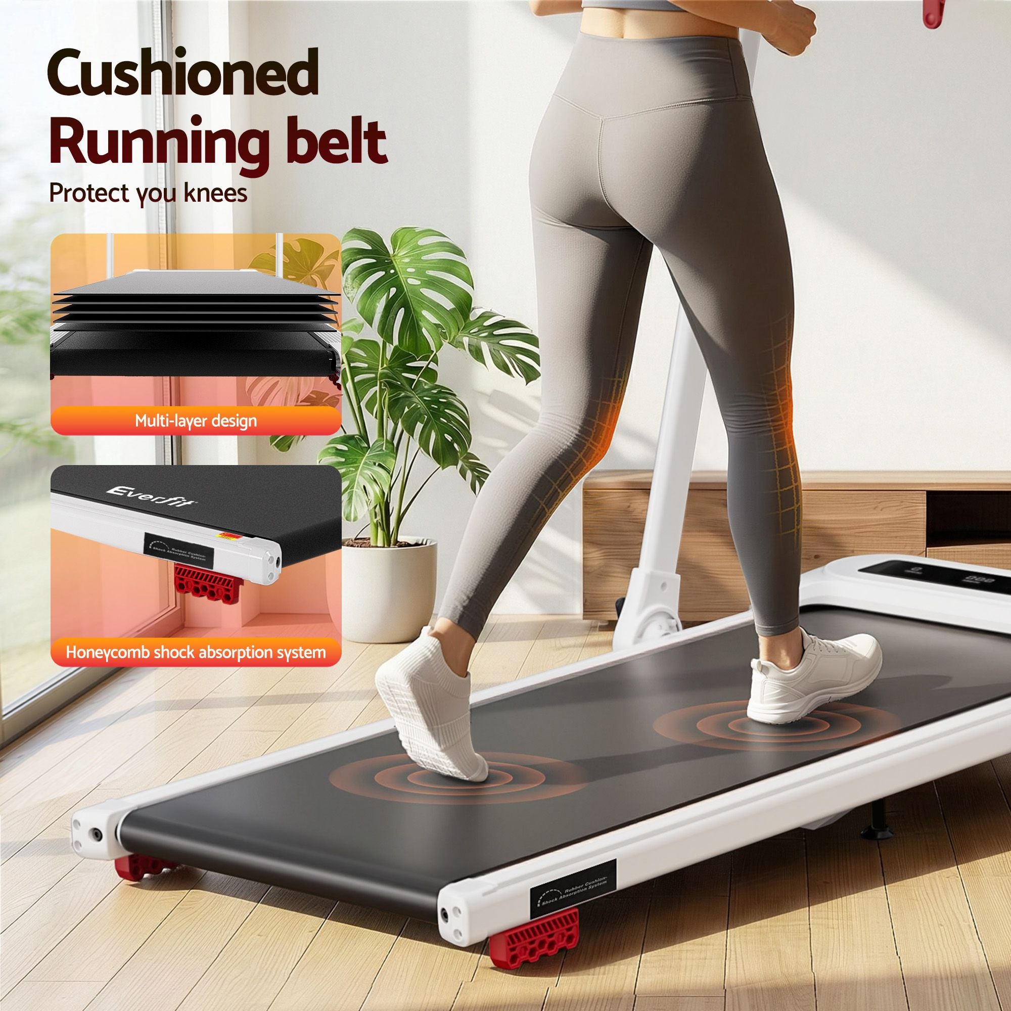 Everfit 3 in 1 Treadmill Electric Walking Pad with Incline Foldable for Home Gym