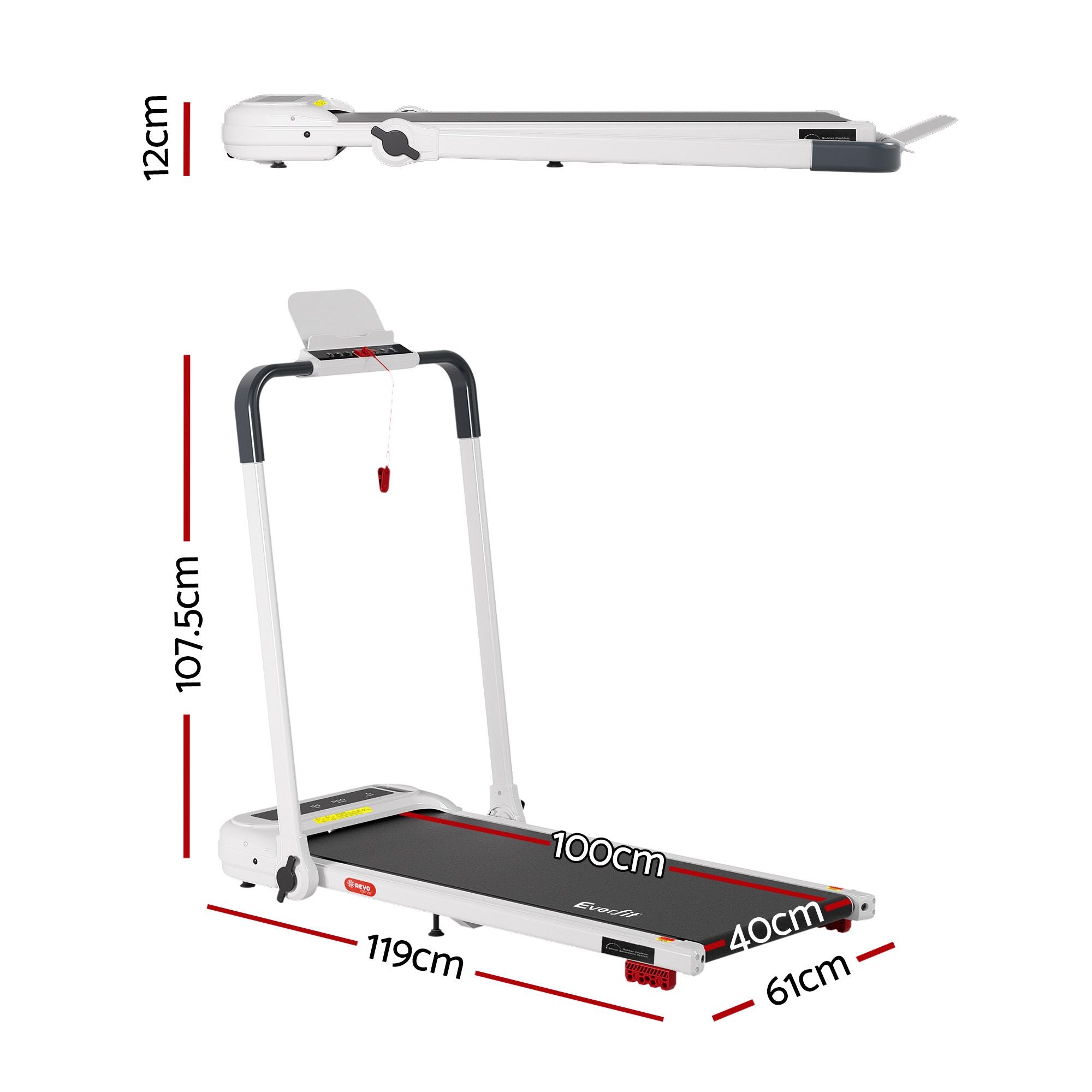 Everfit 3 in 1 Treadmill Electric Walking Pad with Incline Foldable for Home Gym