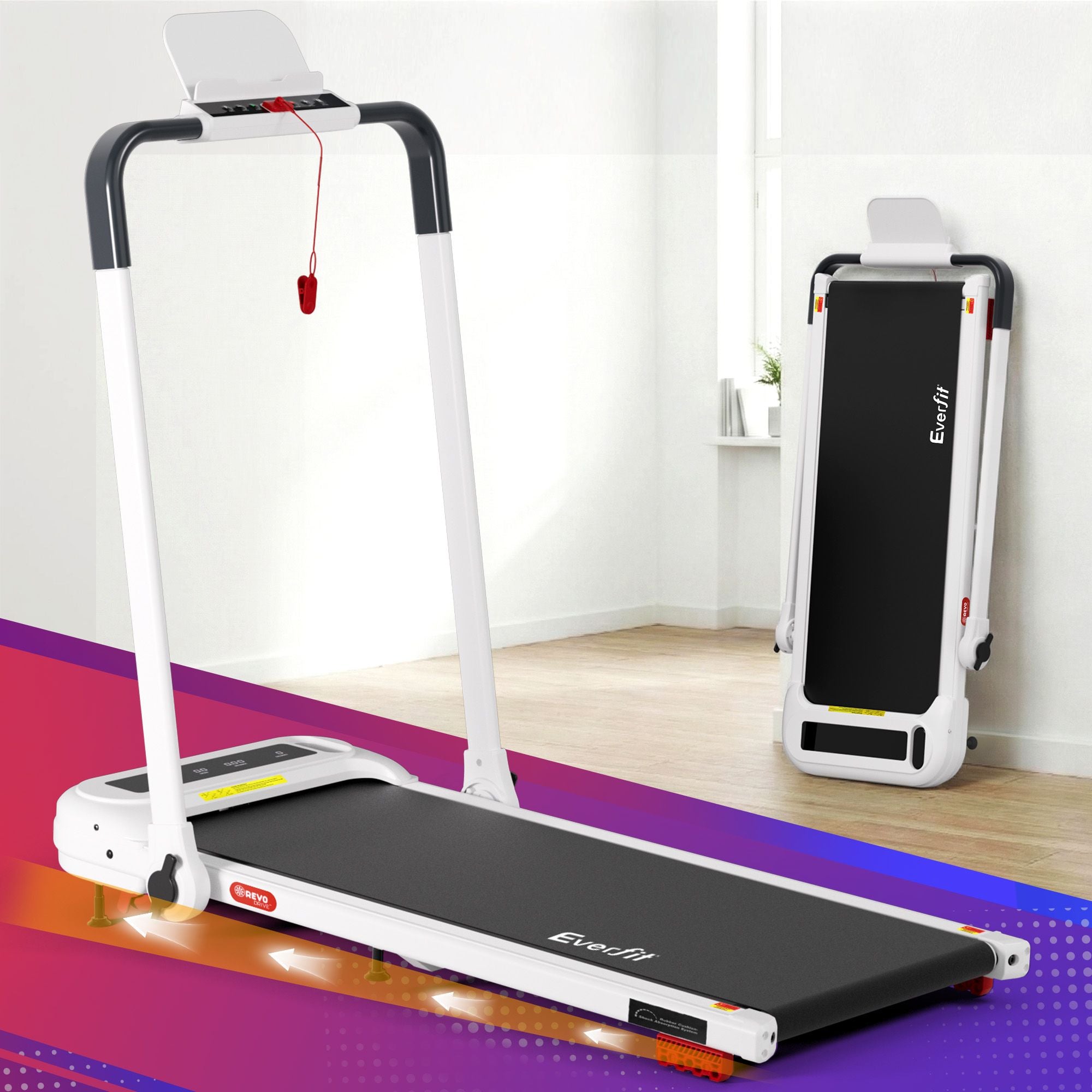 Everfit 3 in 1 Treadmill Electric Walking Pad with Incline Foldable for Home Gym