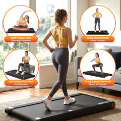 Everfit 4 in 1 Vibration Walking Pad Treadmill Under Desk Treadmills for Home