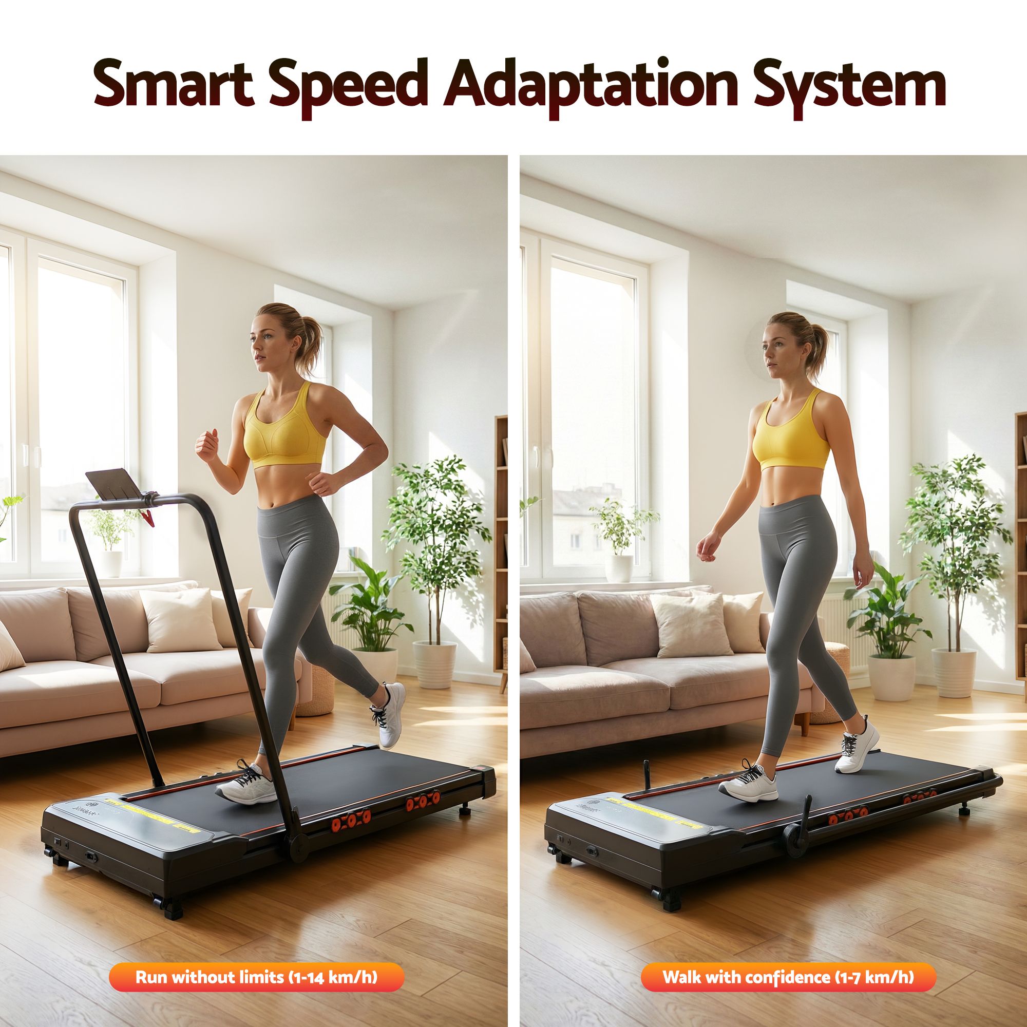 Everfit 3 in 1 Treadmill Electric Walking Pad Auto Incline Foldable for Home Gym