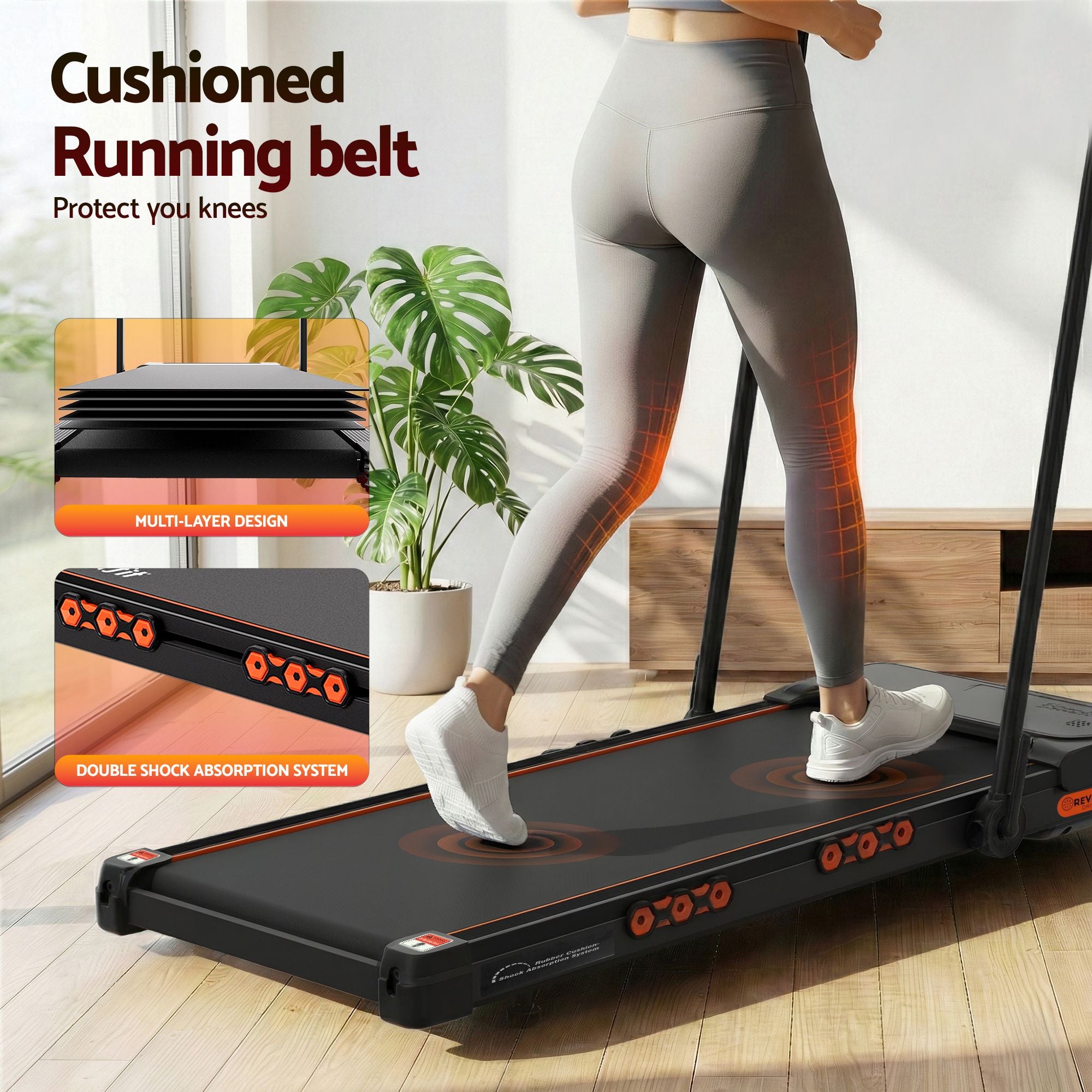 Everfit 3 in 1 Treadmill Electric Walking Pad Auto Incline Foldable for Home Gym