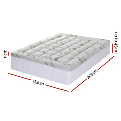 Giselle Mattress Topper 11cm Pillowtop toppers Bamboo Queen