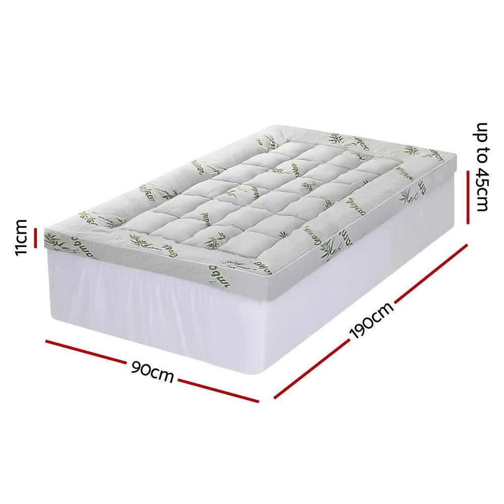 Giselle Bedding Mattress Topper 11cm Pillowtop toppers Free Delivery