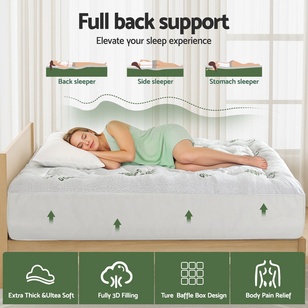 Giselle Bedding Mattress Topper 5cm Pillowtop toppers Free Delivery
