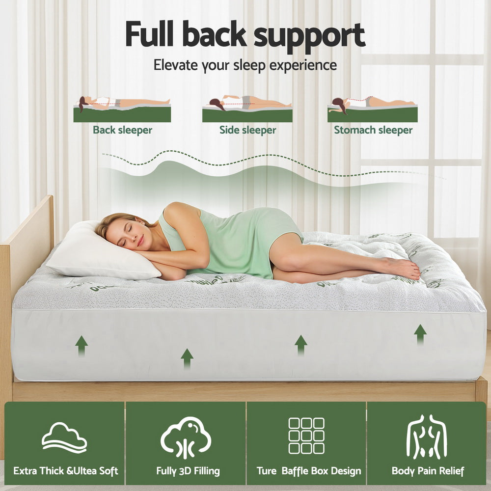 Giselle Bedding Mattress Topper 5cm Pillowtop toppers Free Delivery
