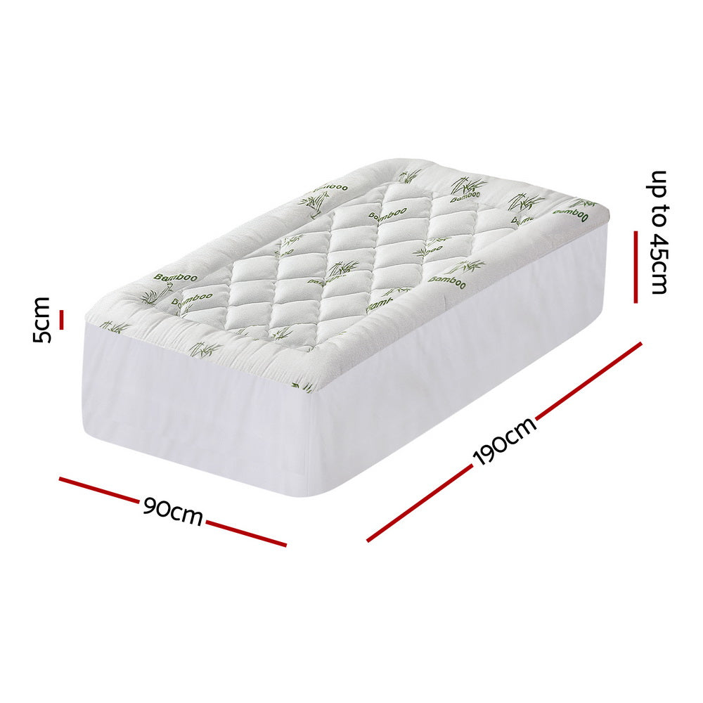 Giselle Bedding Mattress Topper 5cm Pillowtop toppers Free Delivery