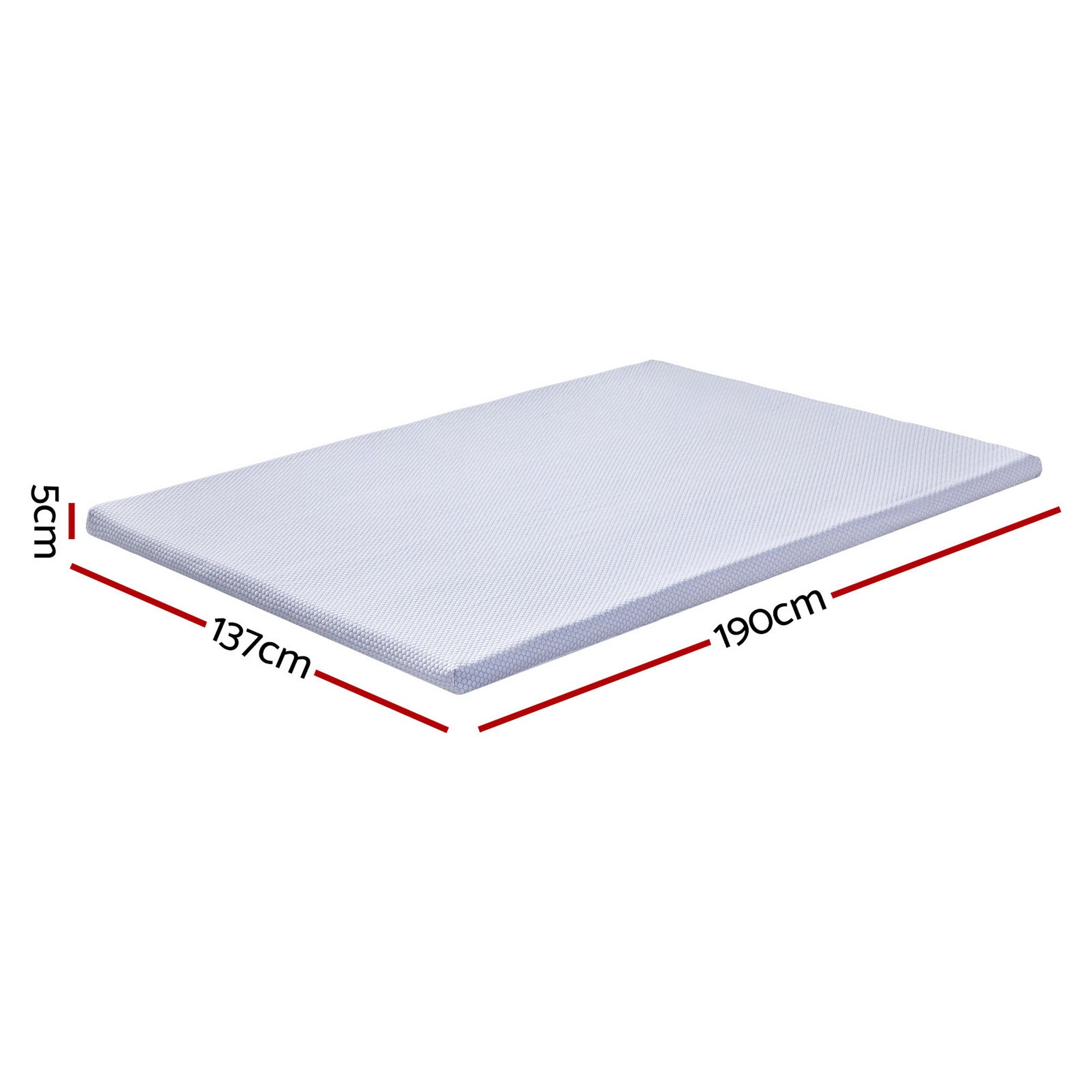 Giselle Bedding Latex Topper 100% Natural Latex Toppers 7-zone w/Ice Silk Cool-touch Fabric Cooling Cover Double 5cm