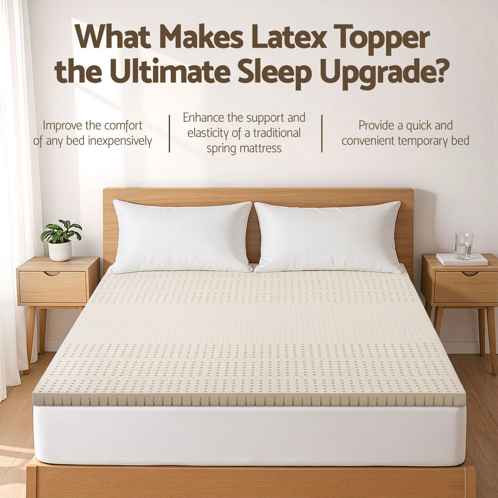 Giselle Bedding Latex Mattress Topper 5cm King