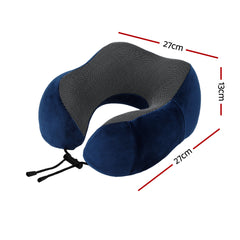 Wanderlite Travel Pillow for Airplanes Memory Foam Neck Pillows for Traveling, Soft & Washable Cover with Storage Bag, Portable Plane Accessories for