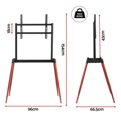 Artiss TV Stand 32-75 inch LED LCD Screen Wooden Floor Easel Height Adjustable