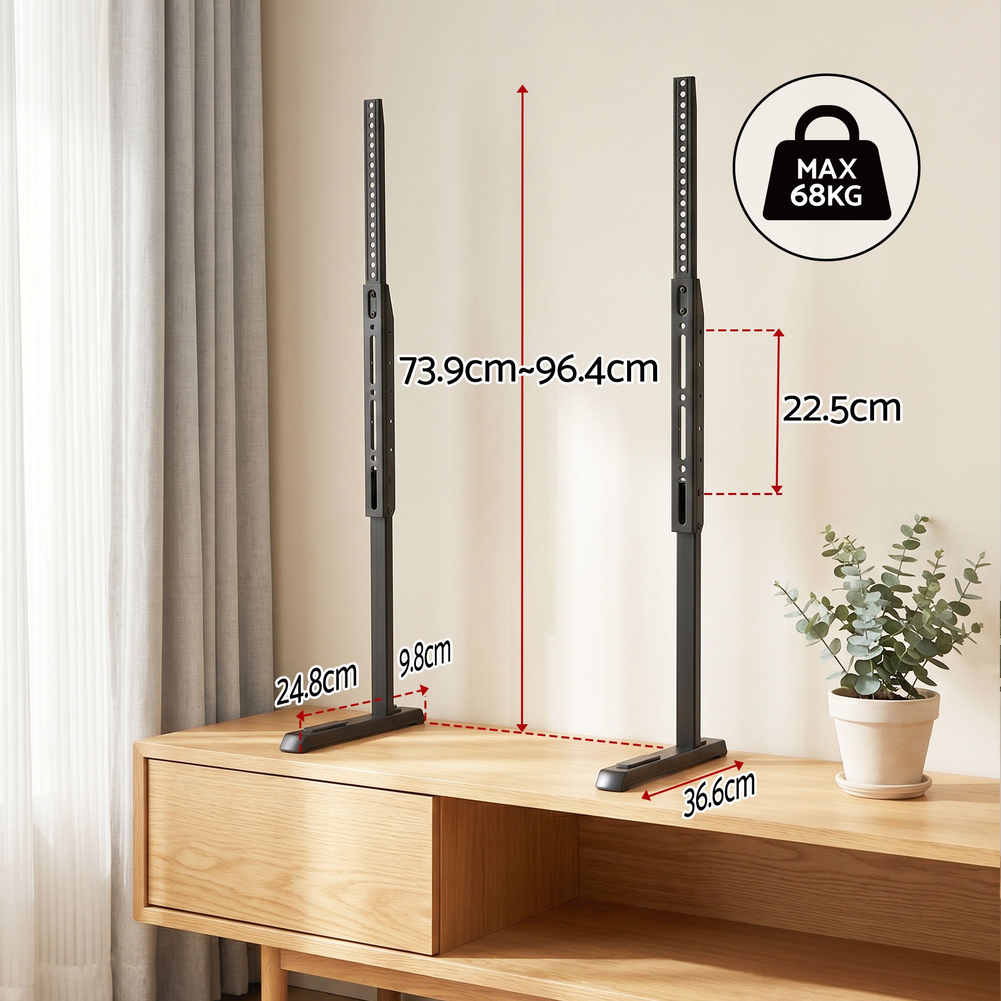 Artiss Universal TV Stand for 24-86 inch TVs LED Screen Table Top Desktop Mount