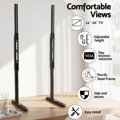 Artiss Universal TV Stand for 24-86 inch TVs LED Screen Table Top Desktop Mount