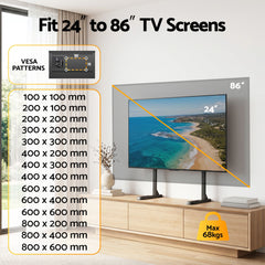 Artiss Universal TV Stand for 24-86 inch TVs LED Screen Table Top Desktop Mount