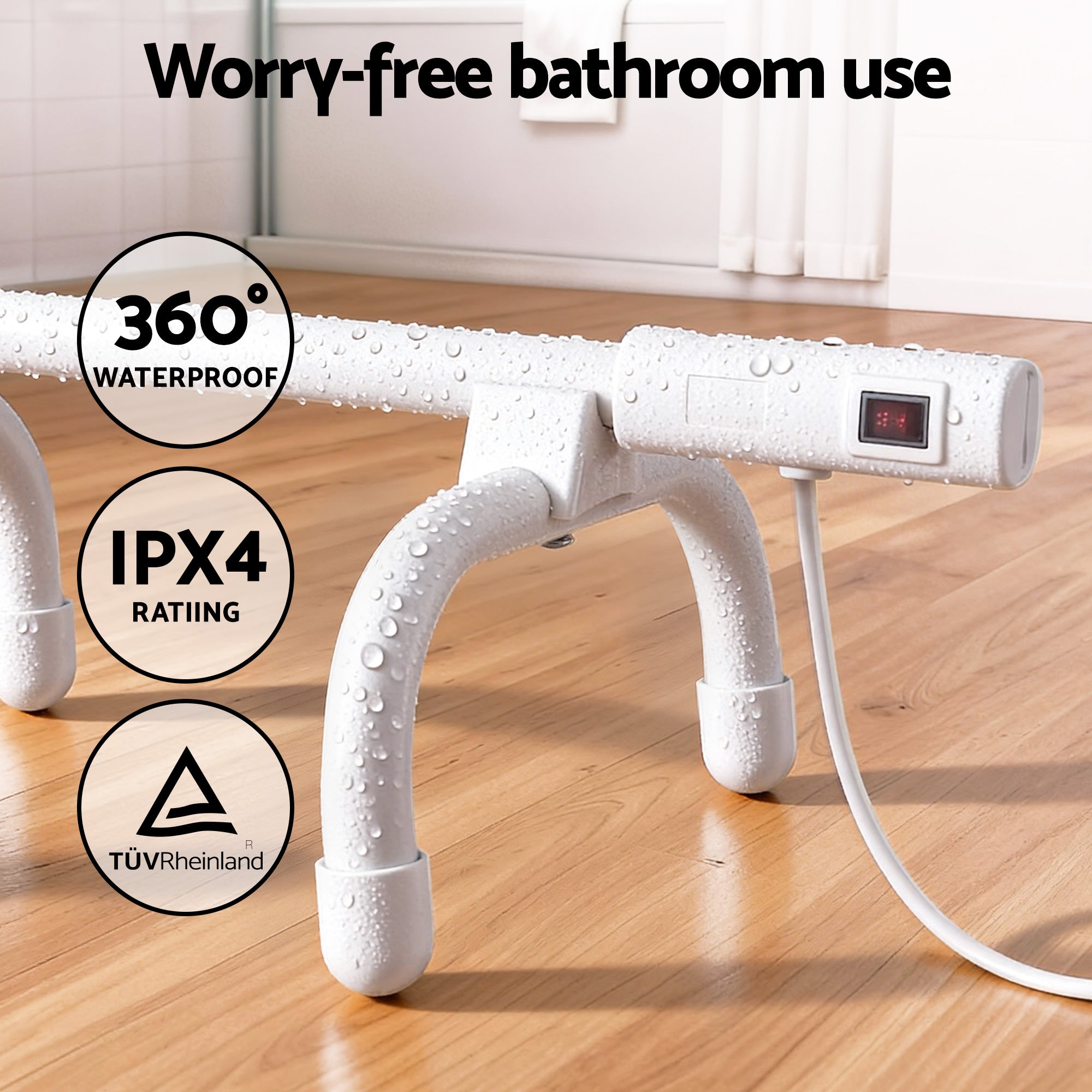 Devanti Heated Towel Rail Freestanding Wall Mounted Free Delivery