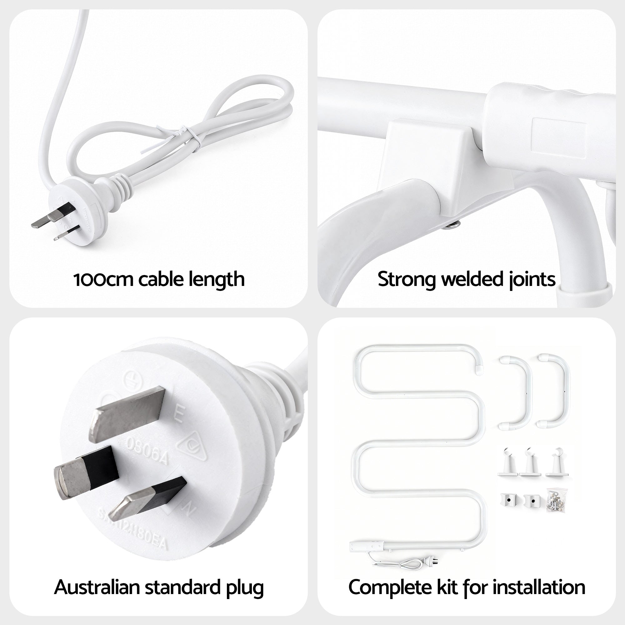 Devanti Heated Towel Rail Freestanding Wall Mounted Free Delivery