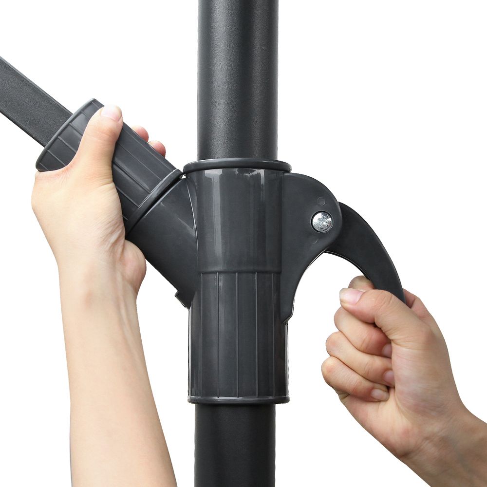 Instahut 3m Outdoor Umbrella Cantilever Beach Garden Patio Black