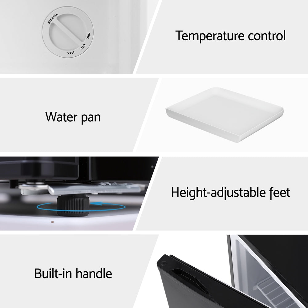 Devanti 31L Small Upright Freezer Vertical Freezer Black