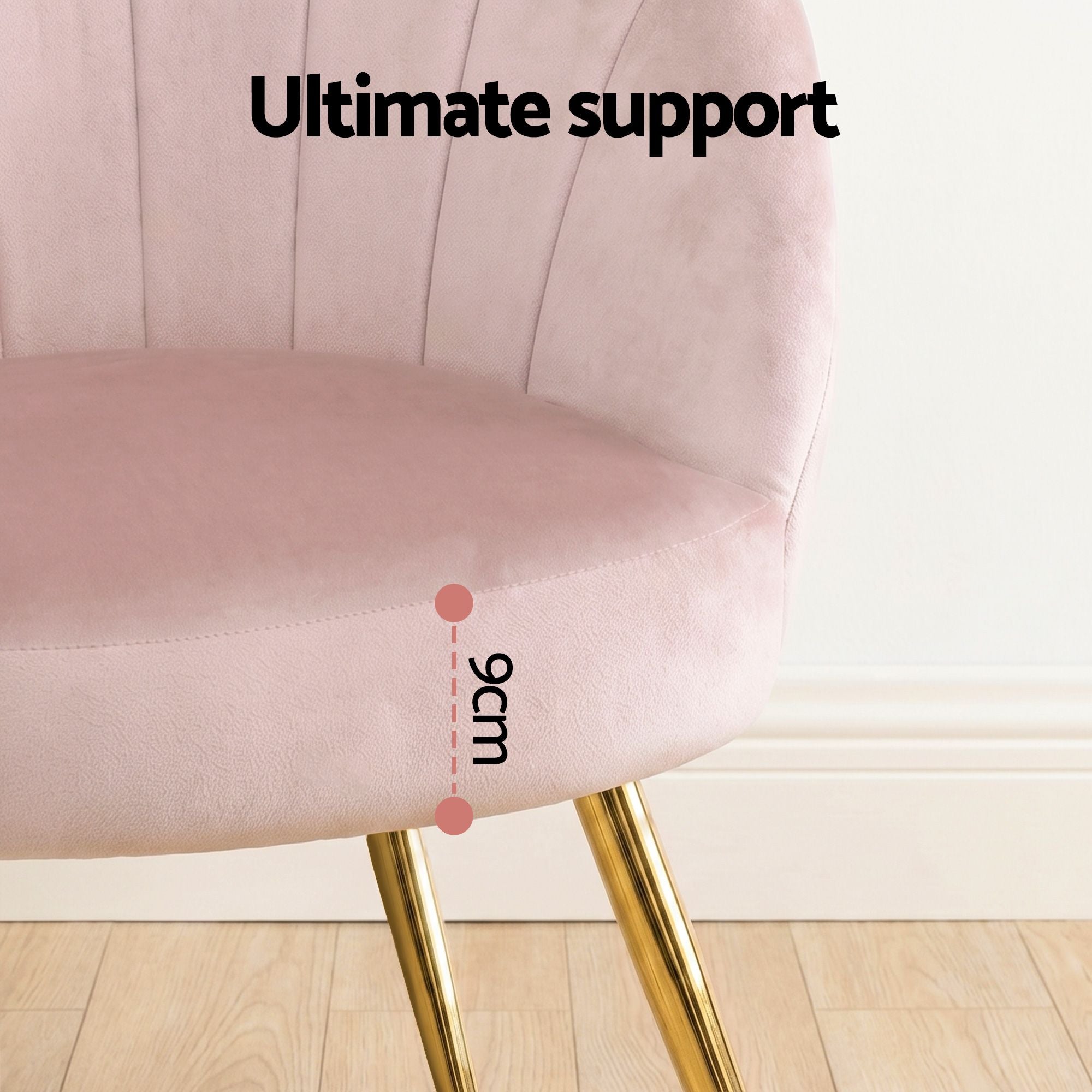 Artiss Armchair Velvet Pink Eloise