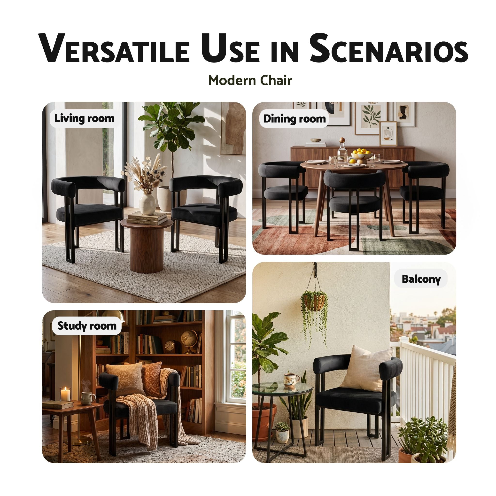 Artiss Dining Chairs Set of 6 Velvet Upholstered Barrel Chairs with Curved